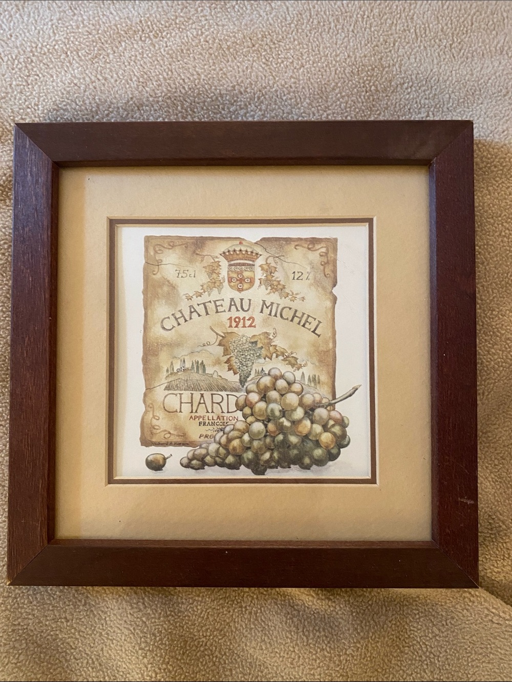 1912 Framed Home Art - Brown & Cream